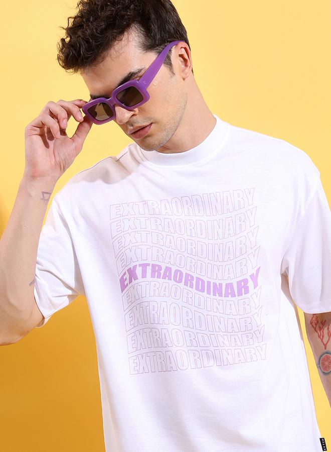 Ketch Graphic Print Round Neck Oversized T-Shirt - Image 1