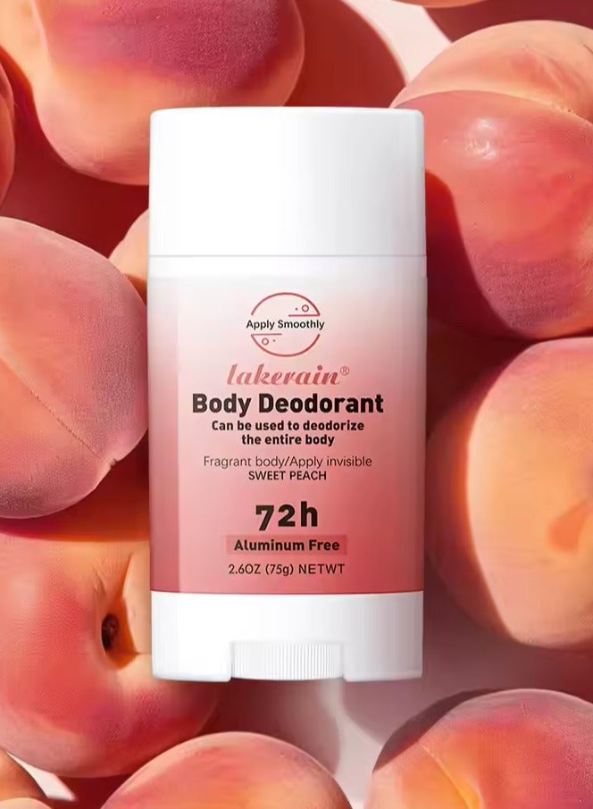 lakerain 75g Body Deodorant Invisible Stick Peony Rose 72 Hour Odor Control Cream for Armpit Feet Privates and Other Parts Smooth Apply Deodorant Natural Scented Skin Safe Aluminum Free Fragrant Body Cream - Image 1