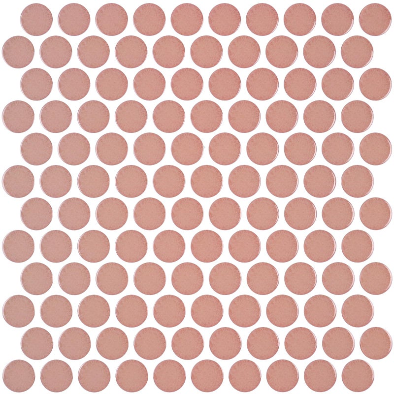 CHIHUT 16 Sheets 12x12 Pink Penny Round Peel and Stick Backsplash Tiles Thick Waterproof Self Adhesive Stick on Backsplash for Bathroom Kitchen Removable Renter Friendly Wall Tiles for Living Room - Image 2