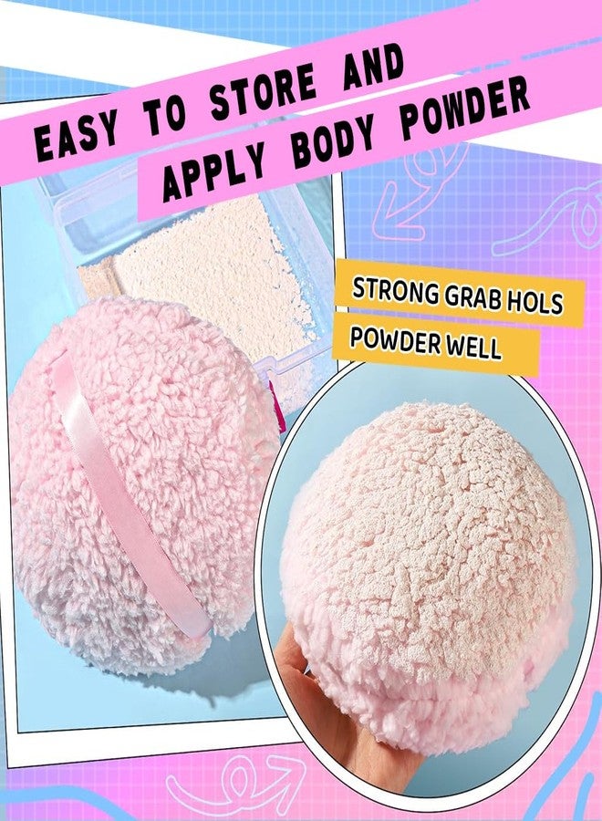 MAYCREATE® Body Powder Puff, 6'' Large Fluffy Makeup Baby Powder Puff, Soft Big Makeup Puffs Pad with Ribbon Handle, for Baby Powder, Setting Powder, Loose Powder Tool - Image 5