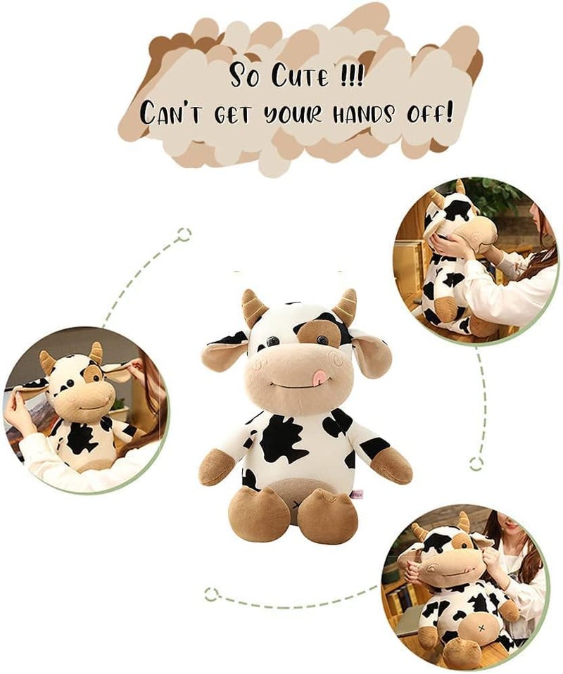 DZHJKIO Generic Cow Plush Toy,16 inch Stuffed Animal Throw Plushie Pillow Doll,Soft Fluffy Friend Hugging Cushion-Present for Every Age and Occasion - Image 4