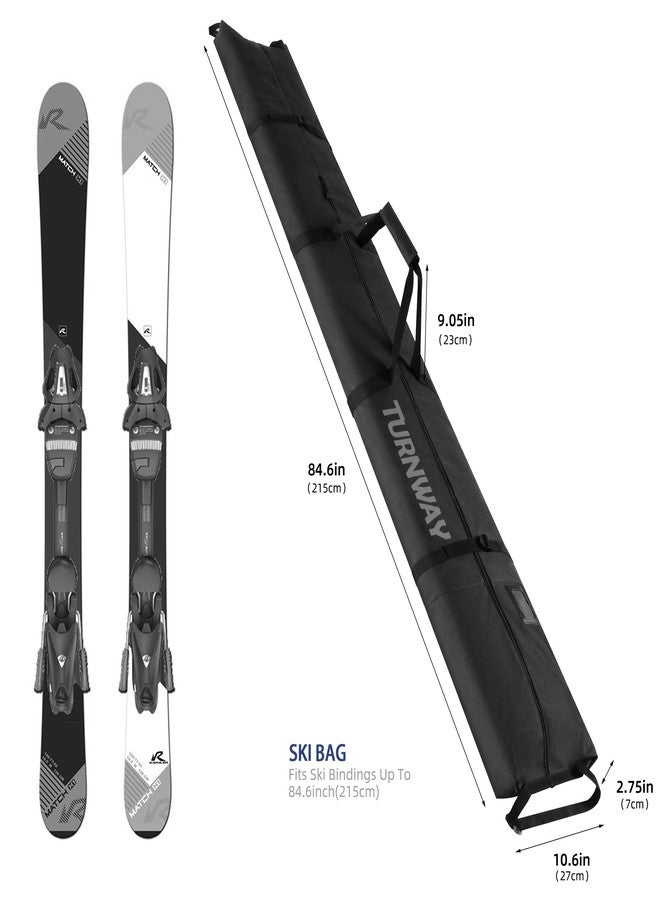 TurnWay Ski Bag | Transport Skis Up to 215 cm, Poles & Extras | Waterproof - for Men, Women and Youth (Black) - Image 2