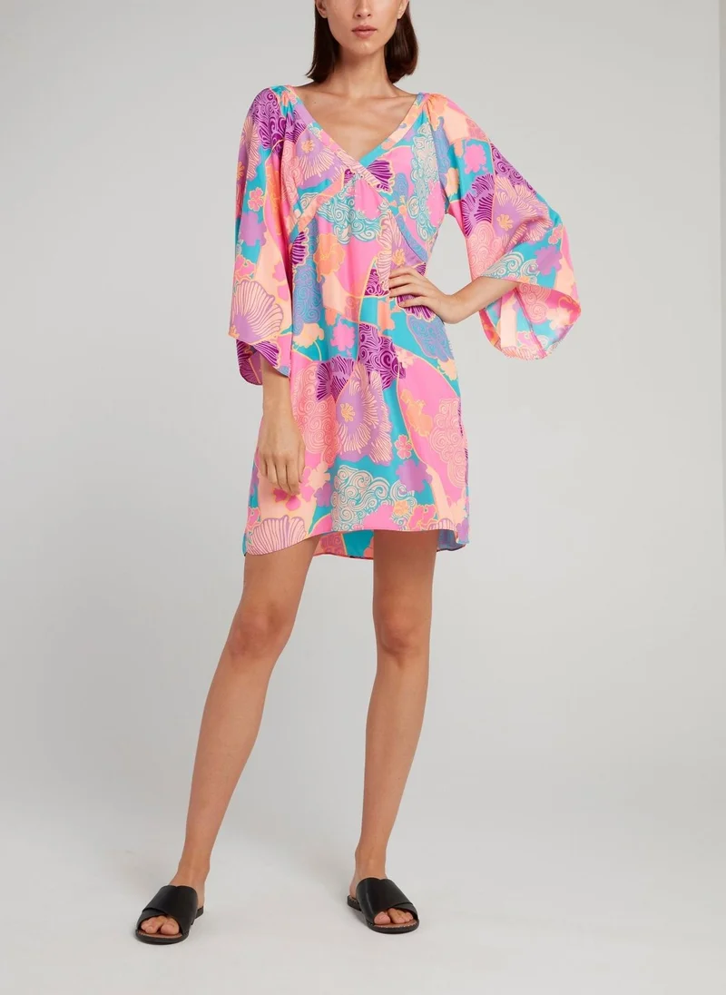 Alice and trixie Pink Oriental Kimono Dress