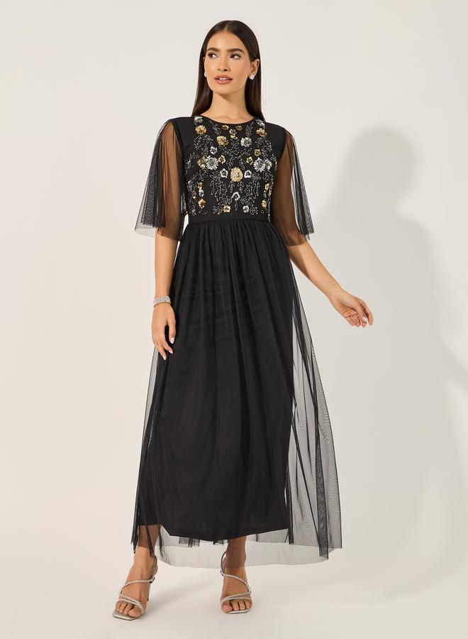 Styli Floral Embellished Dress  - Image 1