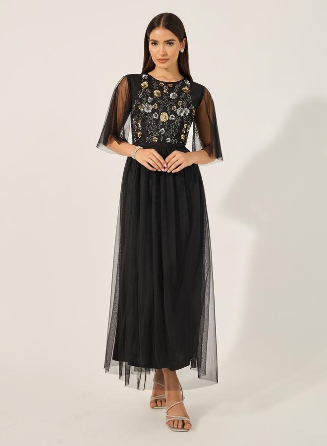 Styli Floral Embellished Dress  - Image 2