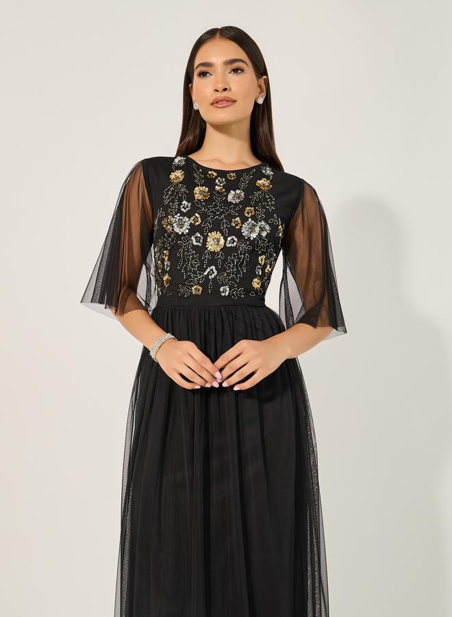 Styli Floral Embellished Dress  - Image 3