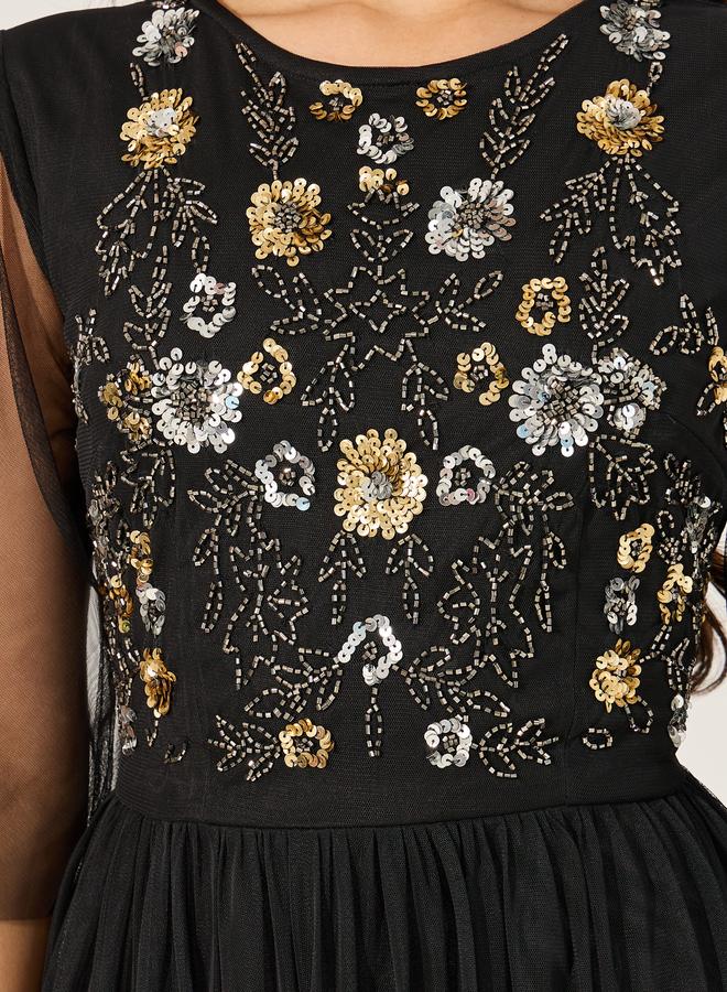 Styli Floral Embellished Dress  - Image 4