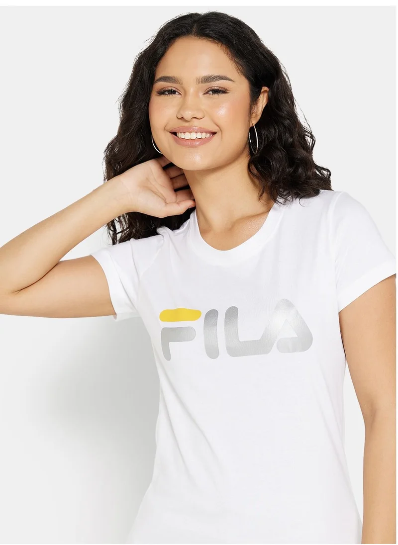FILA Logo Print Short Sleeve T-Shirt