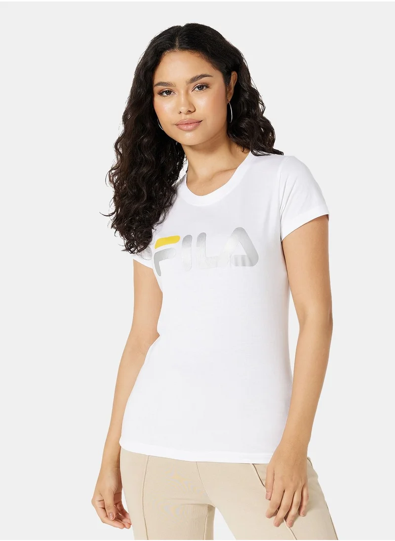 FILA Logo Print Short Sleeve T-Shirt