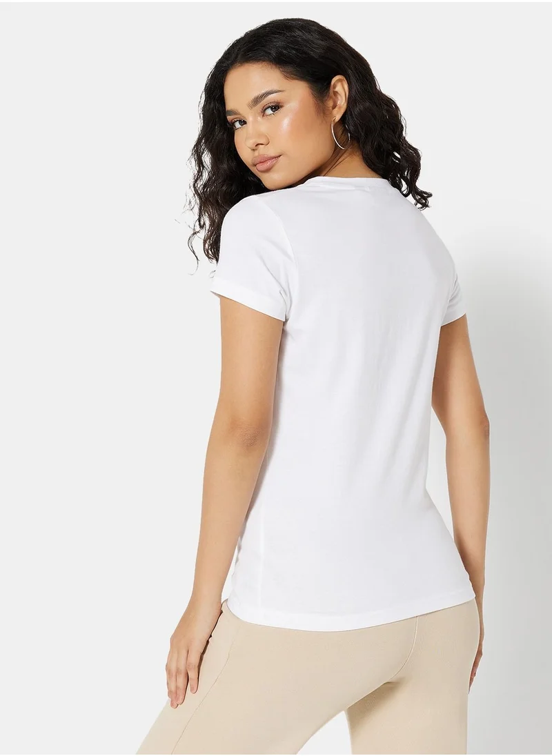 FILA Logo Print Short Sleeve T-Shirt