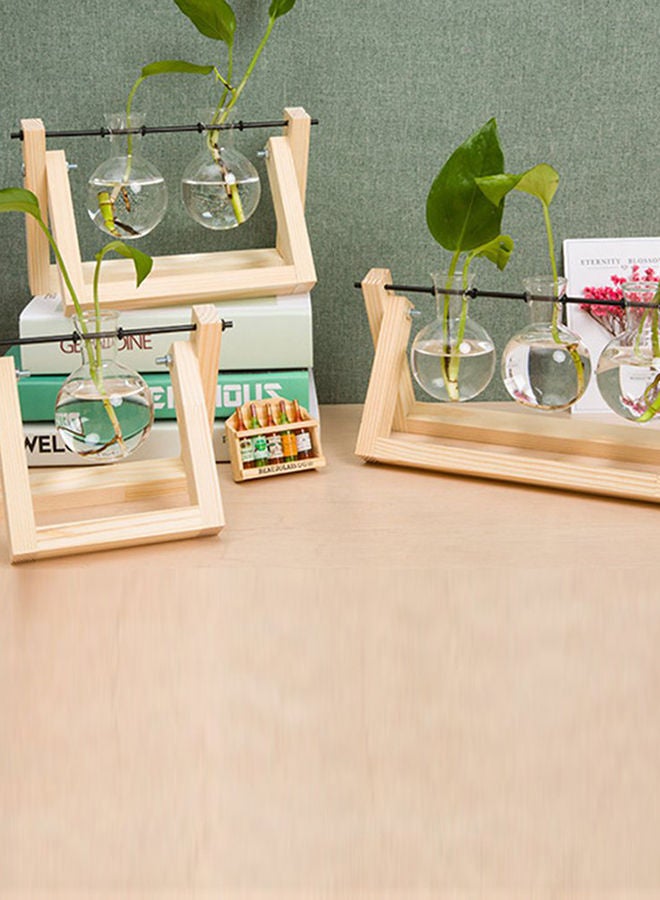 نيبمينينت مزهرية زجاج طويلة لسطح الطاولة للنباتات المائية بيج/شفاف - Image 2