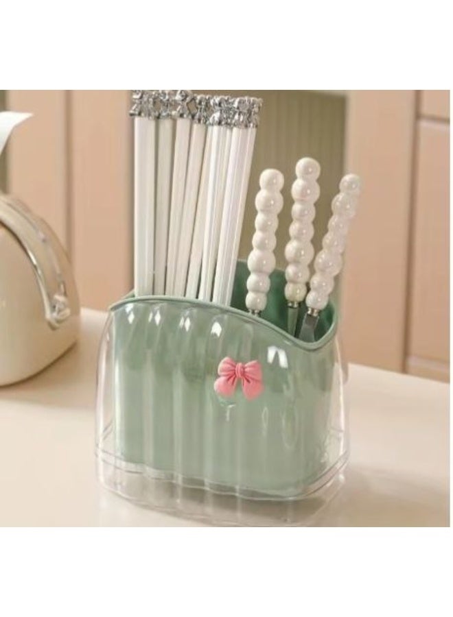 Generic valueable 1 Flower-Shaped Cutlery Holder - Practical Divided Design for Organizing Forks and Spoons - Bow Detail - Keeps Tableware in One Place - Suitable for Kitchen Counter Organization and Daily Use - Image 5