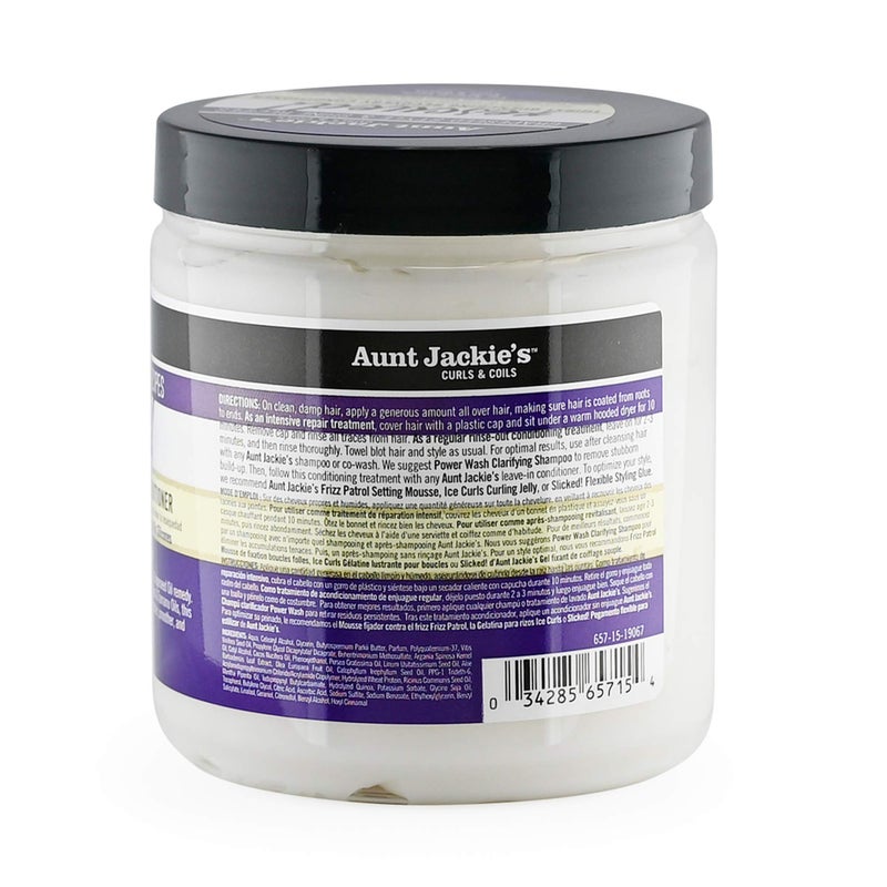 Aunt Jackie's وصفات أونت جاكي للعناية بالشعر بزيت بذور العنب - بلسم استعادة الشعر المرطب 15 أونصة - Image 2