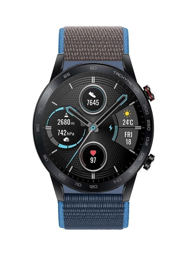 Loquat Replacement Band For Huawei Honor MagicWatch 2 46mm Surf Blue/Black - Image 1