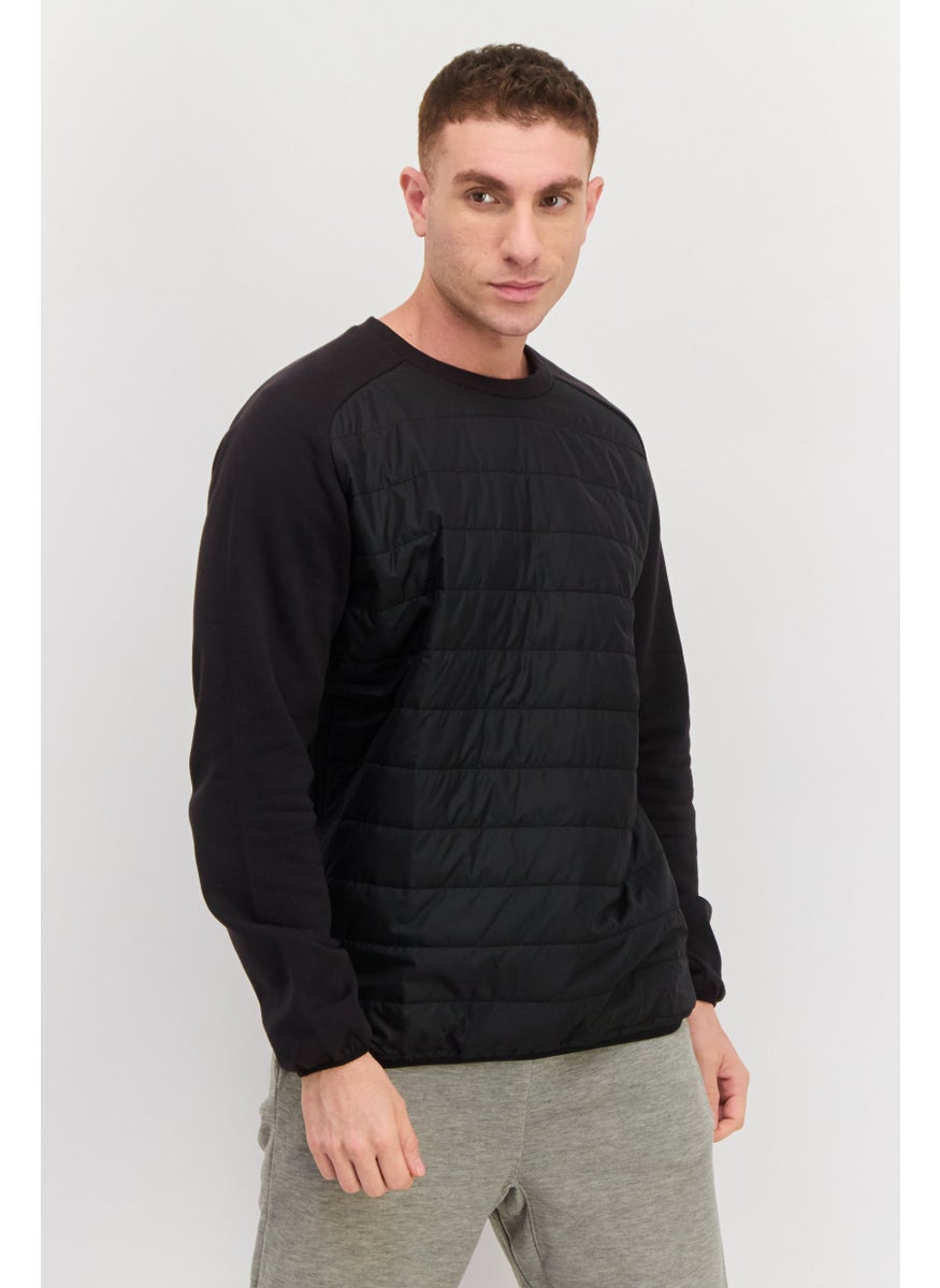 PUMA Men Sportswear Fit Quilted Outdoor Sweatshirts, Black  - Image 1
