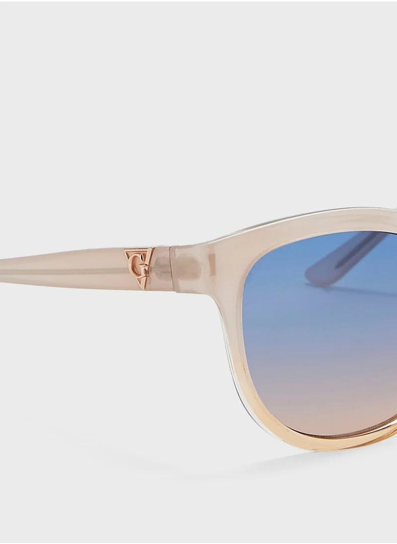 GUESS Gradient Feline Shape Sunglasses