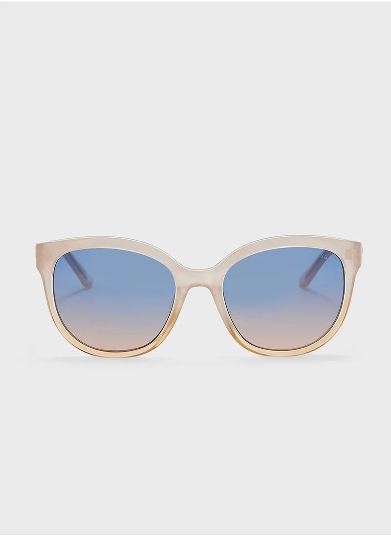 GUESS Gradient Feline Shape Sunglasses