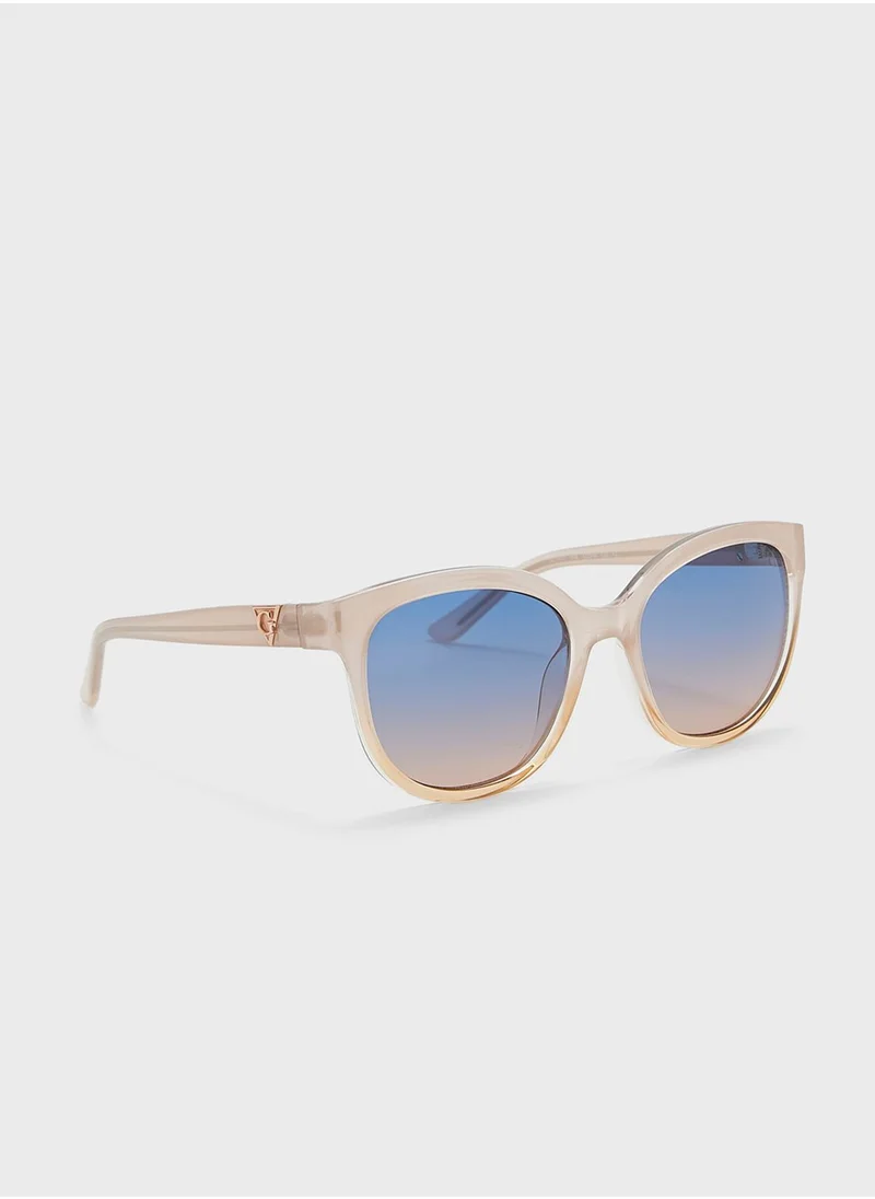 GUESS Gradient Feline Shape Sunglasses