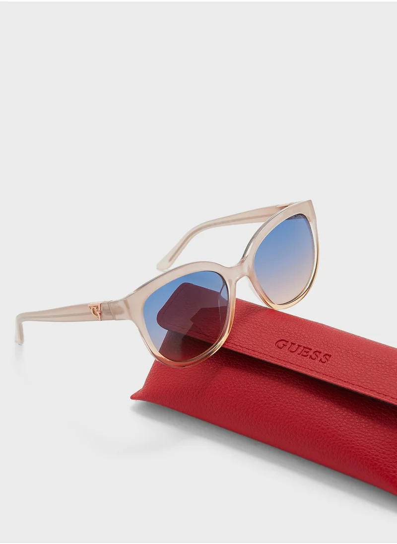 GUESS Gradient Feline Shape Sunglasses
