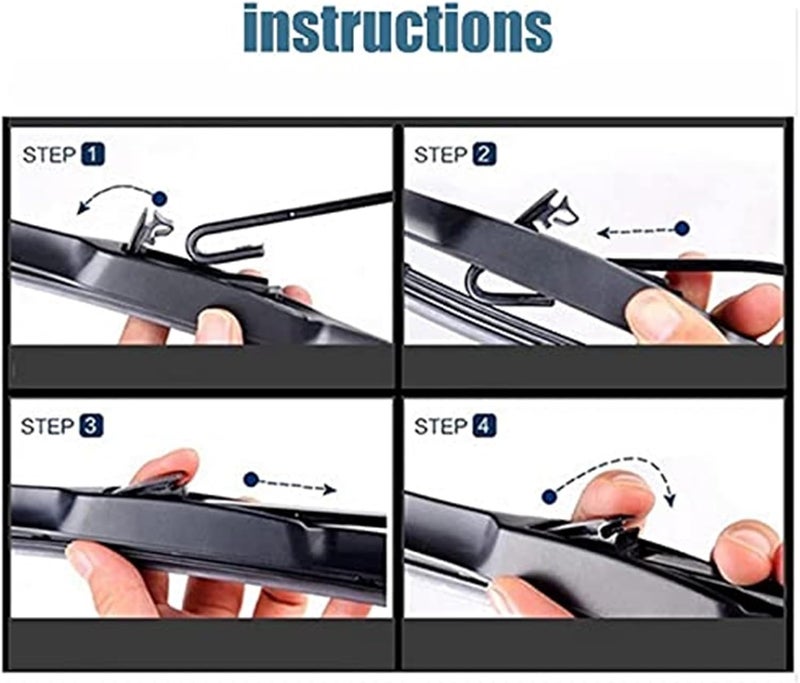 QASULER Front Hybrid Wiper Blades for Kia Carens and Rondo - Image 5