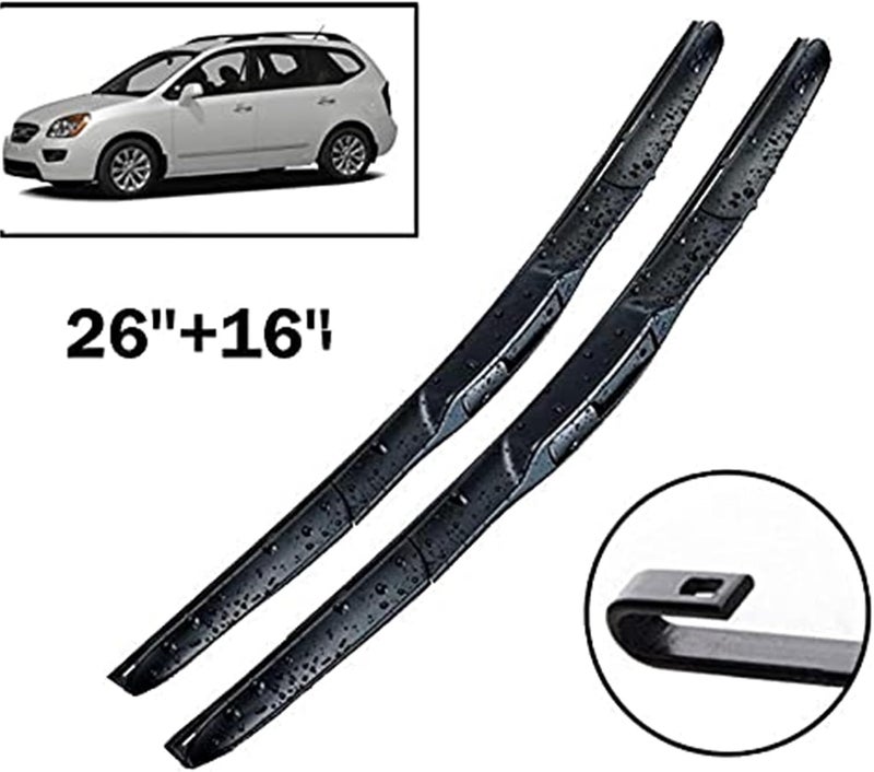 QASULER Front Hybrid Wiper Blades for Kia Carens and Rondo - Image 4