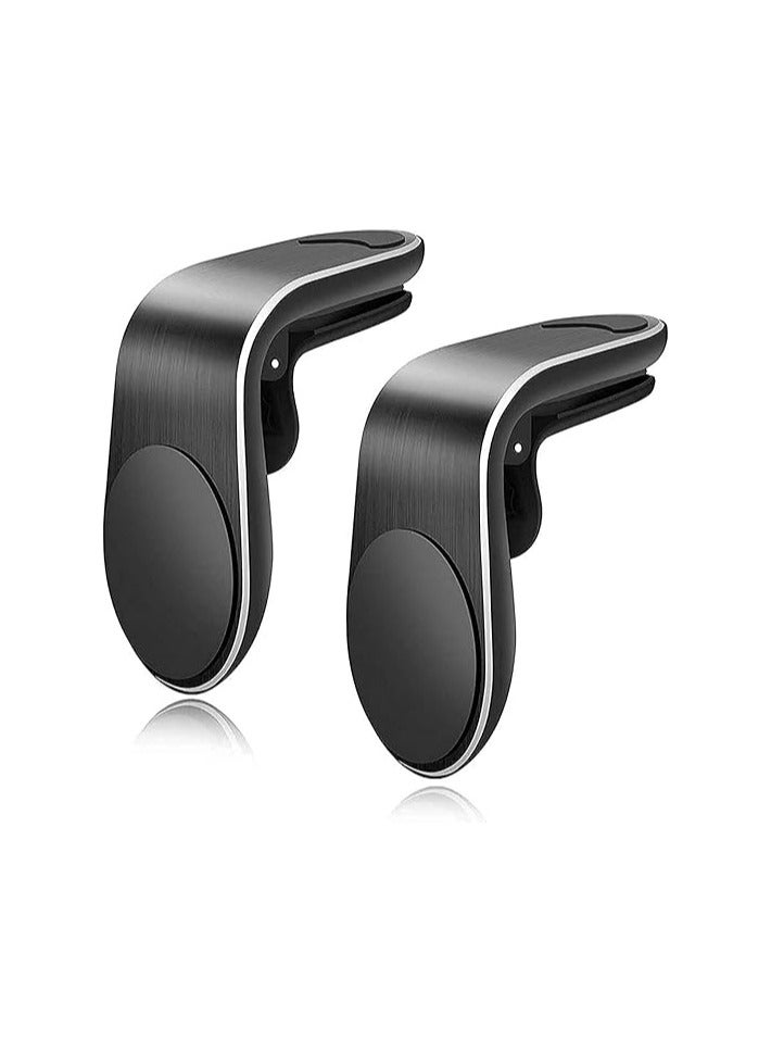 أتش أتش حامل هاتف السيارة، مغناطيسي قوي لتنفيس الهواء، حامل هاتف للسيارة، حامل هاتف للسيارة، حامل سيارة عالمي على شكل حرف L لأي هاتف ذكي، حامل هاتف خلوي عالمي ذكي - Image 1