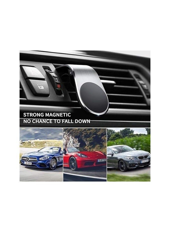 أتش أتش حامل هاتف السيارة، مغناطيسي قوي لتنفيس الهواء، حامل هاتف للسيارة، حامل هاتف للسيارة، حامل سيارة عالمي على شكل حرف L لأي هاتف ذكي، حامل هاتف خلوي عالمي ذكي - Image 3