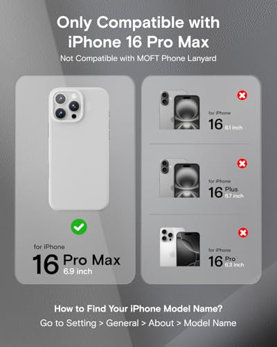 MOFT Snap Case MOVAS™ for iPhone 16 Pro Max Case, Compatible with MagSafe, Magnetic Premium Vegan Leather Phone Case with Smooth Feeling, Enduring Color Minimalist 6.9 inch Protective Case, Misty Cove - Image 2