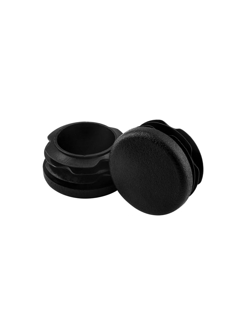 24 قطعة غطاء بلاستيكي دائري أسود 1-1/4" - plugs إنهاء الأثاث متينة لقدم الكراسي وأرجل الطاولات وكراسي البار وأقدام المقعد والأثاث الخارجي. مثالية لحماية الأسطح. - Image 1