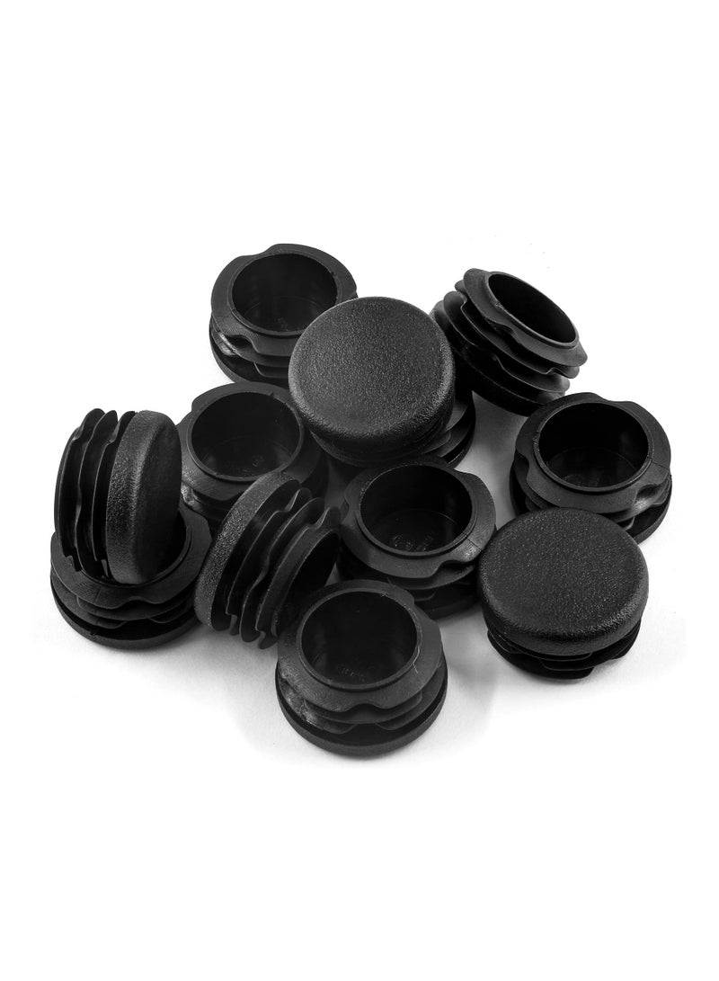 24 قطعة غطاء بلاستيكي دائري أسود 1-1/4" - plugs إنهاء الأثاث متينة لقدم الكراسي وأرجل الطاولات وكراسي البار وأقدام المقعد والأثاث الخارجي. مثالية لحماية الأسطح. - Image 5