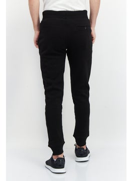 French Connection Men Drawstring Side Pocket Fleece Sweatpants, Black  - Image 2