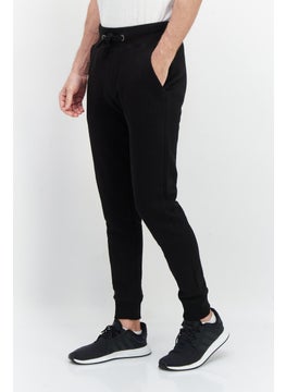 French Connection Men Drawstring Side Pocket Fleece Sweatpants, Black  - Image 4