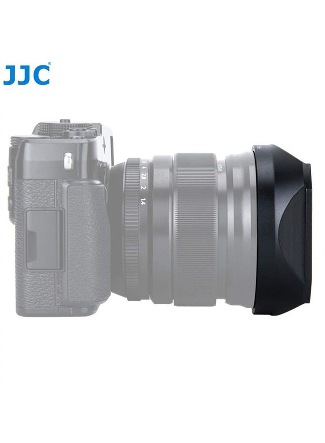 JJC LH-JXF16 Square Metal Bayonet Hood for Fujinon XF16mmF1.4 R WR, Fujinon Lense XF 16mm F1.4 R WR, Fuji 16mm F1.4 Lens Hood, Fujinon 16mm 1.4 Hood, Slide Front Cap, Replaces Fujifilm LH-XF16  - Image 4