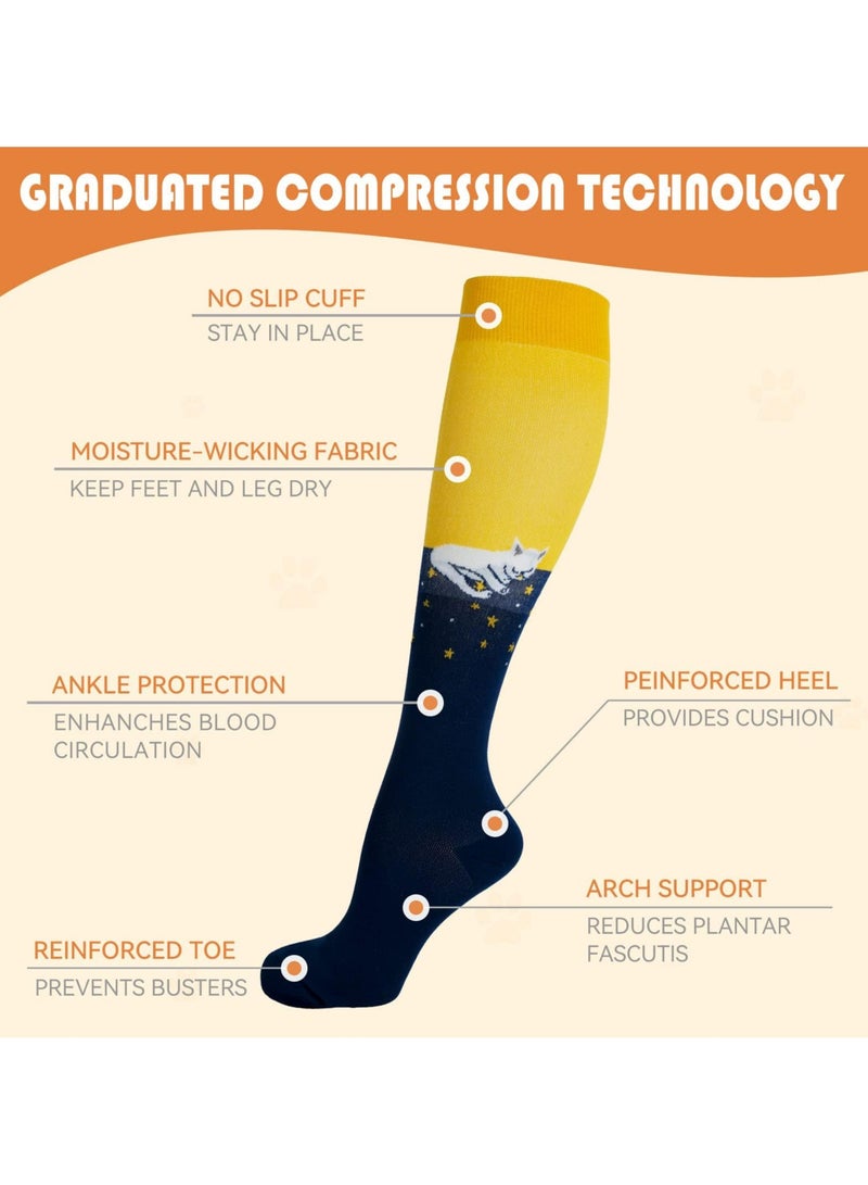 Compression Socks, 3 Pairs Flight Socks Women  Men, Comfortable Breathable Fit Compression Socks, Running Compression Stockings, Fit for Competitive Sports, Travel L/XL - Image 3