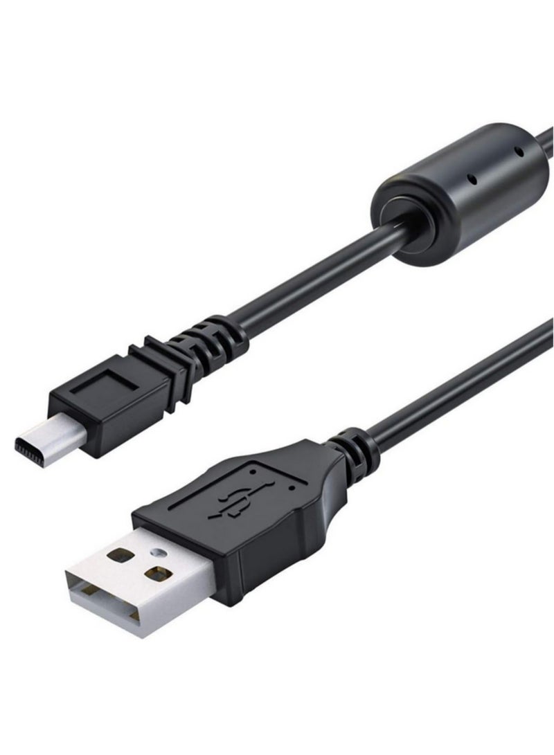 USB UC-E6 8-Pin Data/Photo Transfer Cable for Nikon Camera D5100 CoolPix 2100/2200/3100  USB 2.0, Anti-Interference Magnetic Ring Design, Charging & Data Transfer Cable 1.5m - Image 1
