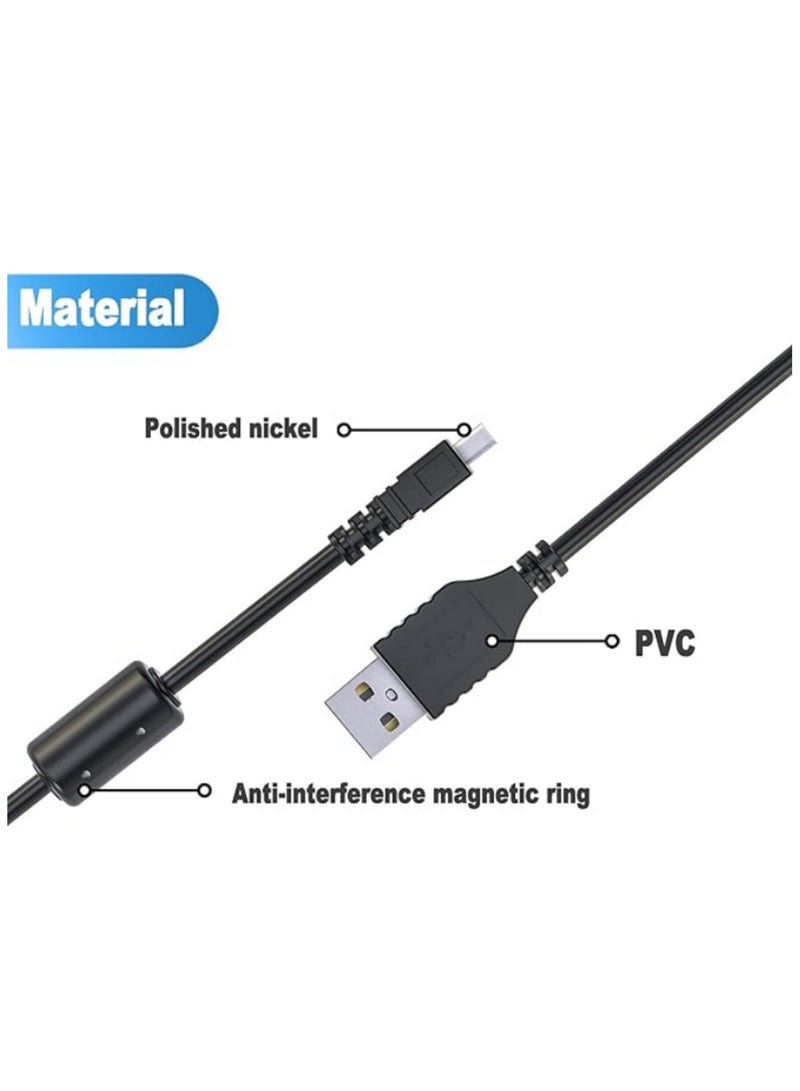 USB UC-E6 8-Pin Data/Photo Transfer Cable for Nikon Camera D5100 CoolPix 2100/2200/3100  USB 2.0, Anti-Interference Magnetic Ring Design, Charging & Data Transfer Cable 1.5m - Image 2