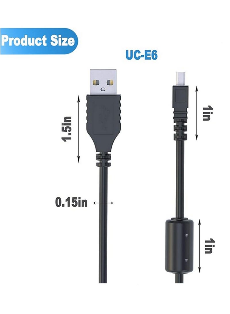 USB UC-E6 8-Pin Data/Photo Transfer Cable for Nikon Camera D5100 CoolPix 2100/2200/3100  USB 2.0, Anti-Interference Magnetic Ring Design, Charging & Data Transfer Cable 1.5m - Image 3