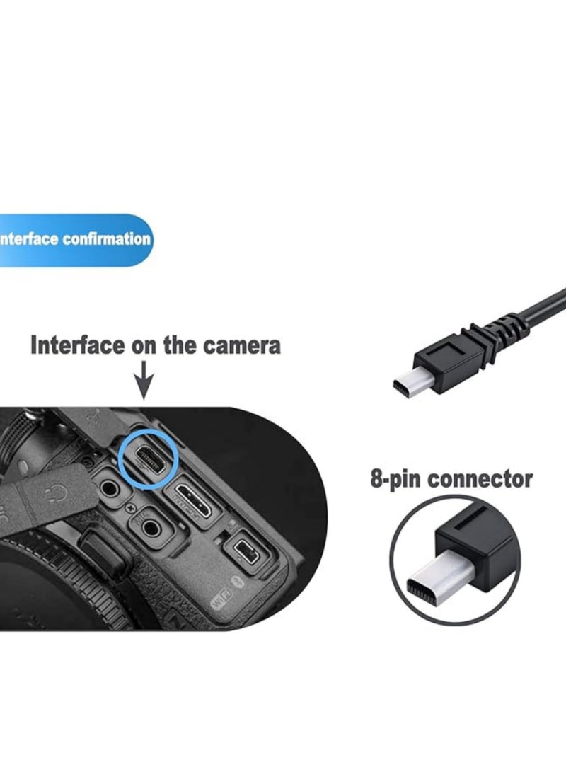 USB UC-E6 8-Pin Data/Photo Transfer Cable for Nikon Camera D5100 CoolPix 2100/2200/3100  USB 2.0, Anti-Interference Magnetic Ring Design, Charging & Data Transfer Cable 1.5m - Image 4