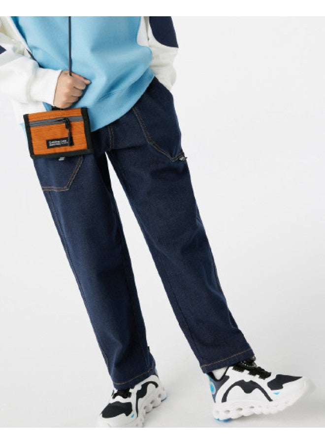 Balabala Boys' Pants Children's Jeans Style Spring/autumn Wear Kids' Pants For Toddlers & Big Kids Boys' Trousers Spring/autumn Collection - Image 1