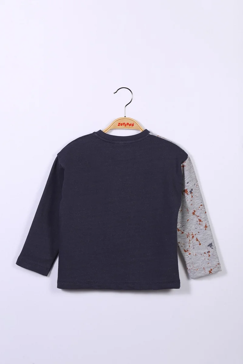 Zeyland Boy's Pieced Gray Sweatshirt (6-12 YEARS)