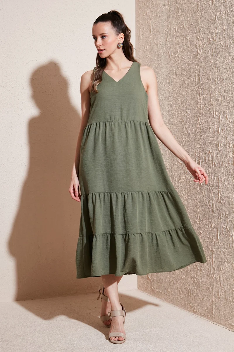 ليلا Tiered Cotton Dress