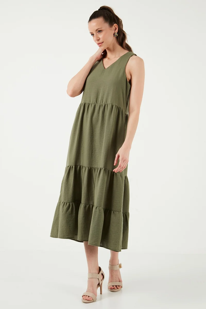 ليلا Tiered Cotton Dress