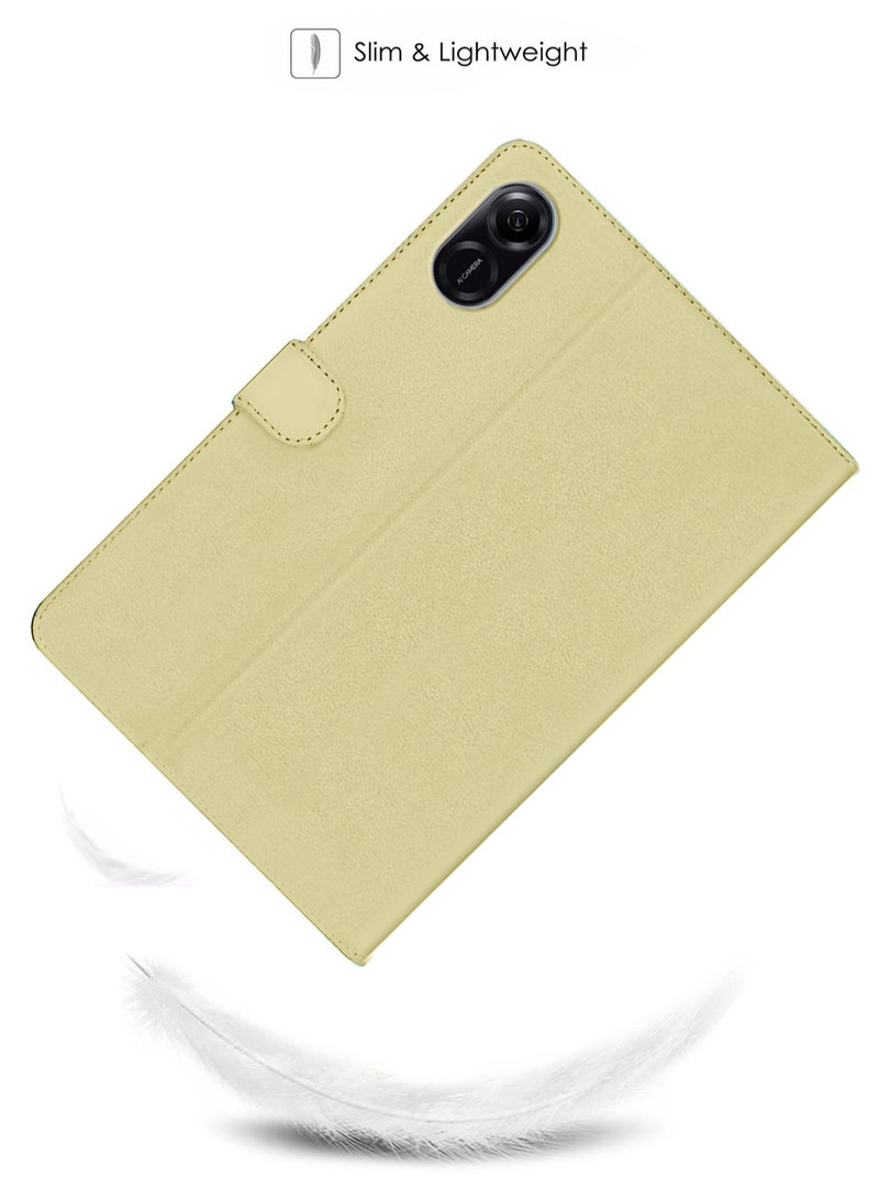 OMAKER PU Leather Magnetic Closure Flip Case Cover For Honor Pad X9 11.5 Inch 2023 Gold - Image 4