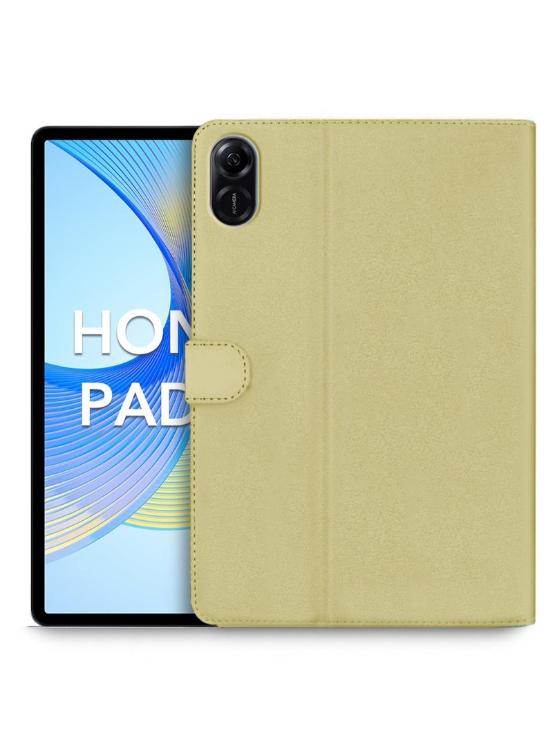 OMAKER PU Leather Magnetic Closure Flip Case Cover For Honor Pad X9 11.5 Inch 2023 Gold - Image 1