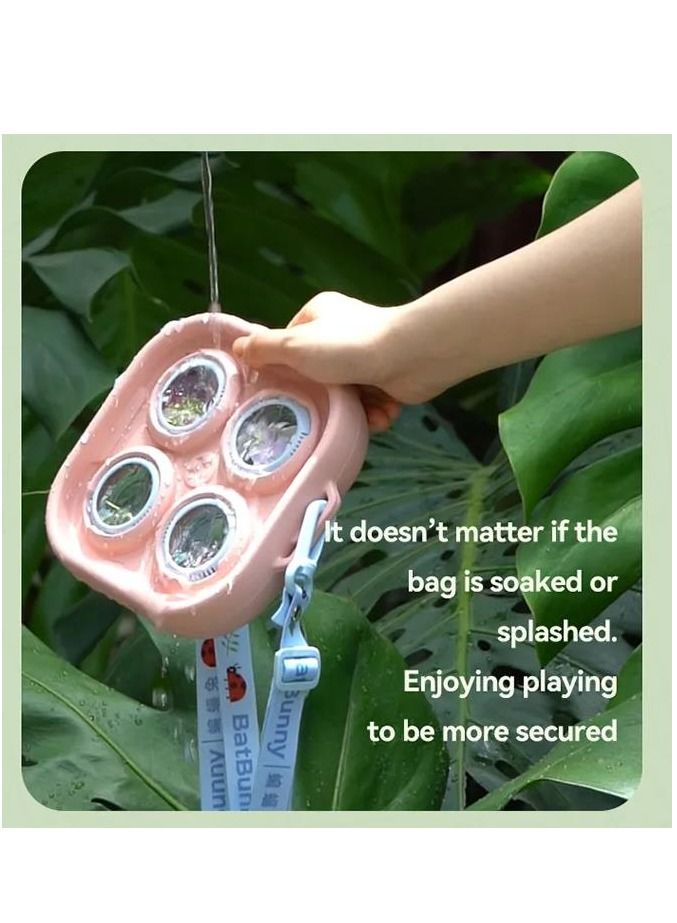 Y&D طقم استكشاف الأطفال لعبة استكشاف الطبيعة طقم مغامرة خارجية للأولاد والبنات، حقيبة صيد الحشرات، عدسة مكبرة، كاليودوسكوب هدية للأطفال - Image 3