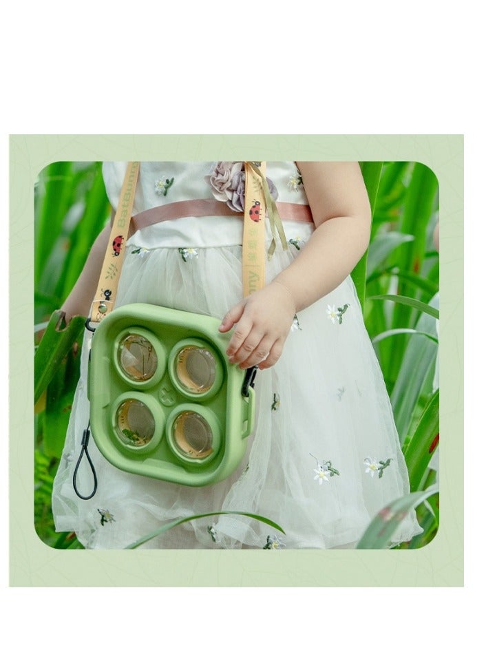 Y&D طقم استكشاف الأطفال لعبة استكشاف الطبيعة طقم مغامرة خارجية للأولاد والبنات، حقيبة صيد الحشرات، عدسة مكبرة، كاليودوسكوب هدية للأطفال - Image 2