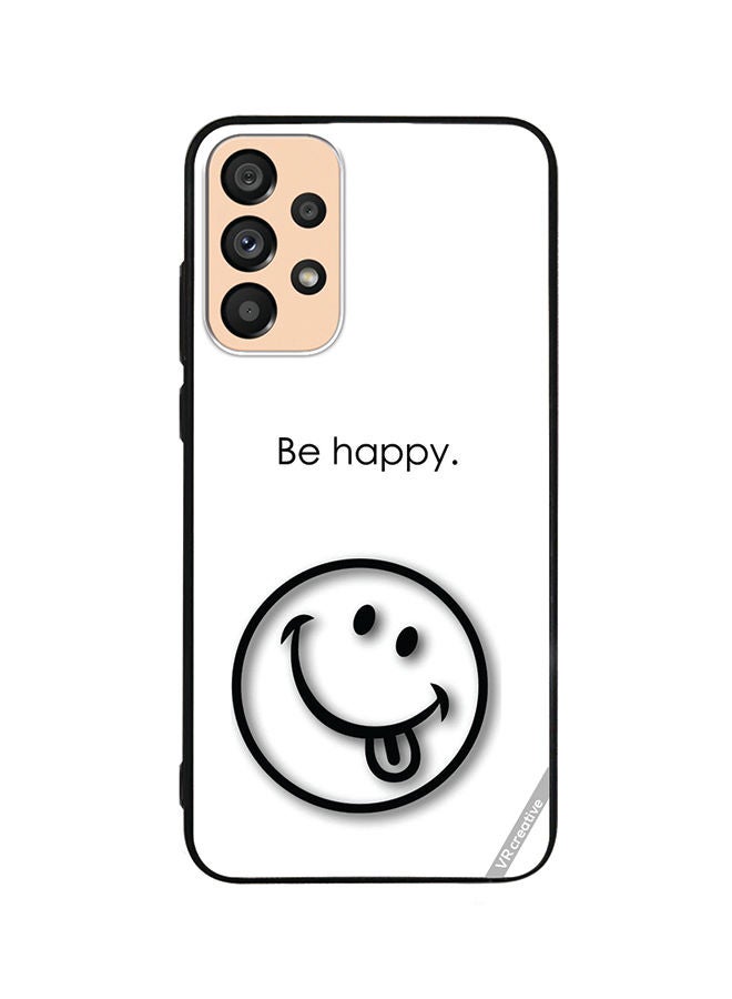 VR CREATIVE Protective Case Cover For Samsung Galaxy A73 5G Be Happy Design Multicolour - Image 1
