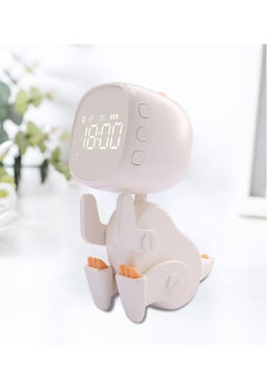 ماركة غير محددة ساعه منبه ديناصور رقمية للأطفال للصبيان والبنات، ساعة bedside LED مع شاشة رقمية، 3 إعدادات منبه، 5 أصوات، ضوء للإستيقاظ وضوء ليلي للأطفال، بيج.  - Image 1