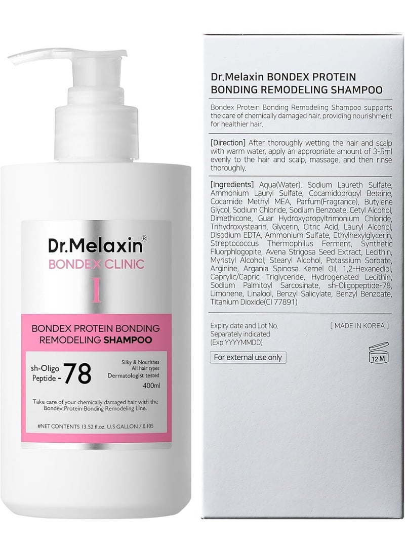 دكتور ميلاكسين Dr.Melaxin Bondex Protein Bonding Remodeling Shampoo with Argan Oil | Strengthening Keratin & Peptides Bonder | Repair Hair | 13.52 fl.oz. - Image 5