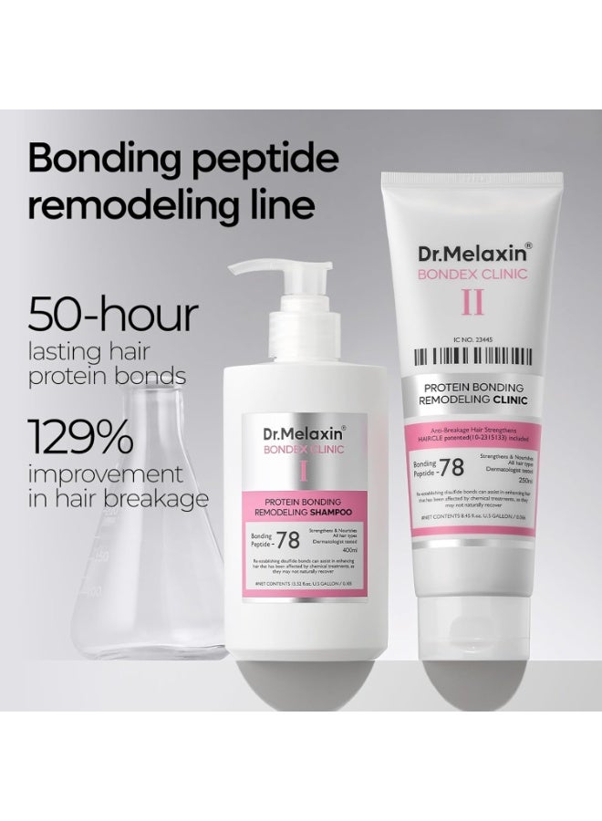 دكتور ميلاكسين Dr.Melaxin Bondex Protein Bonding Remodeling Shampoo with Argan Oil | Strengthening Keratin & Peptides Bonder | Repair Hair | 13.52 fl.oz. - Image 2